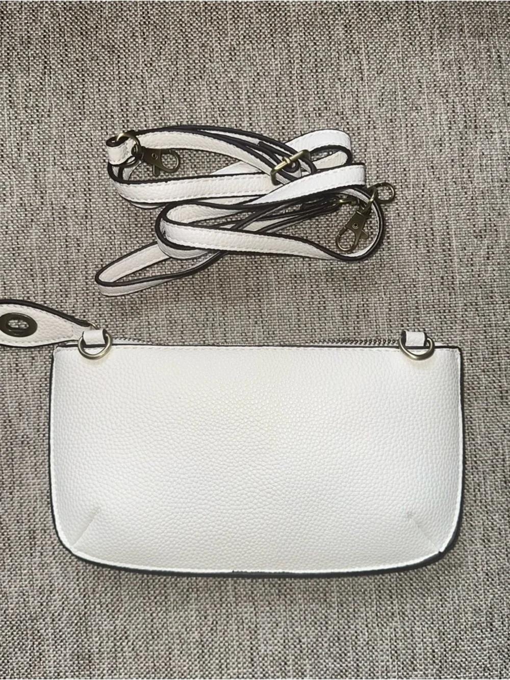 White Crossbody Wristlet Bag - Picture 2 of 4
